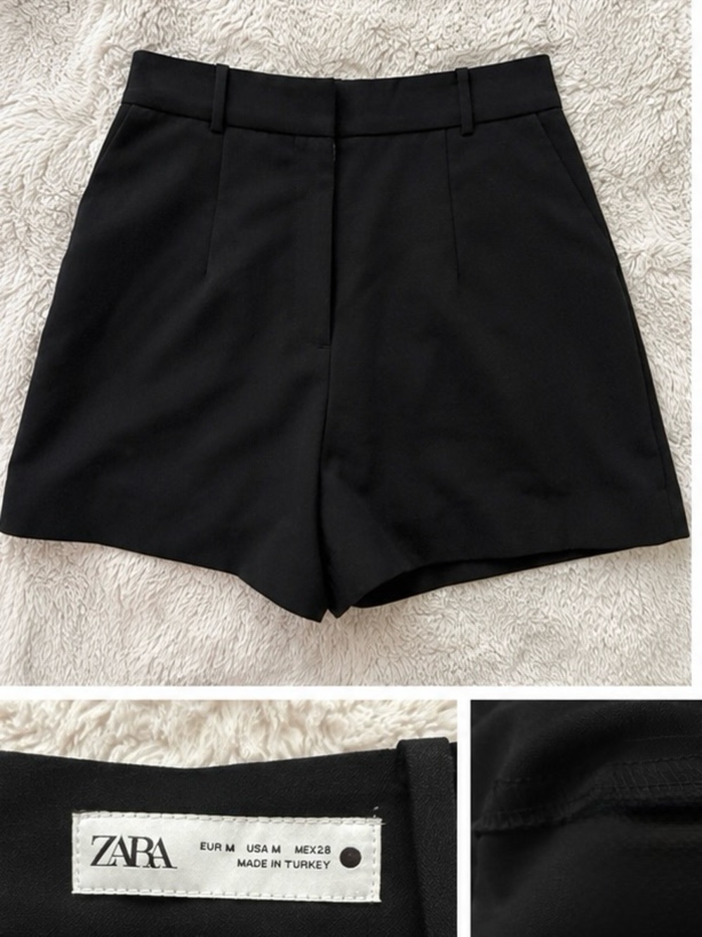 High-Waisted Tailored Black Women's skirt